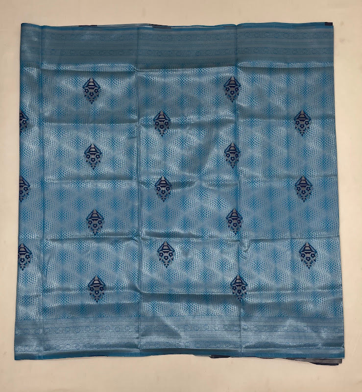 Sky Blue Color Art Silk Saree In Mesa
