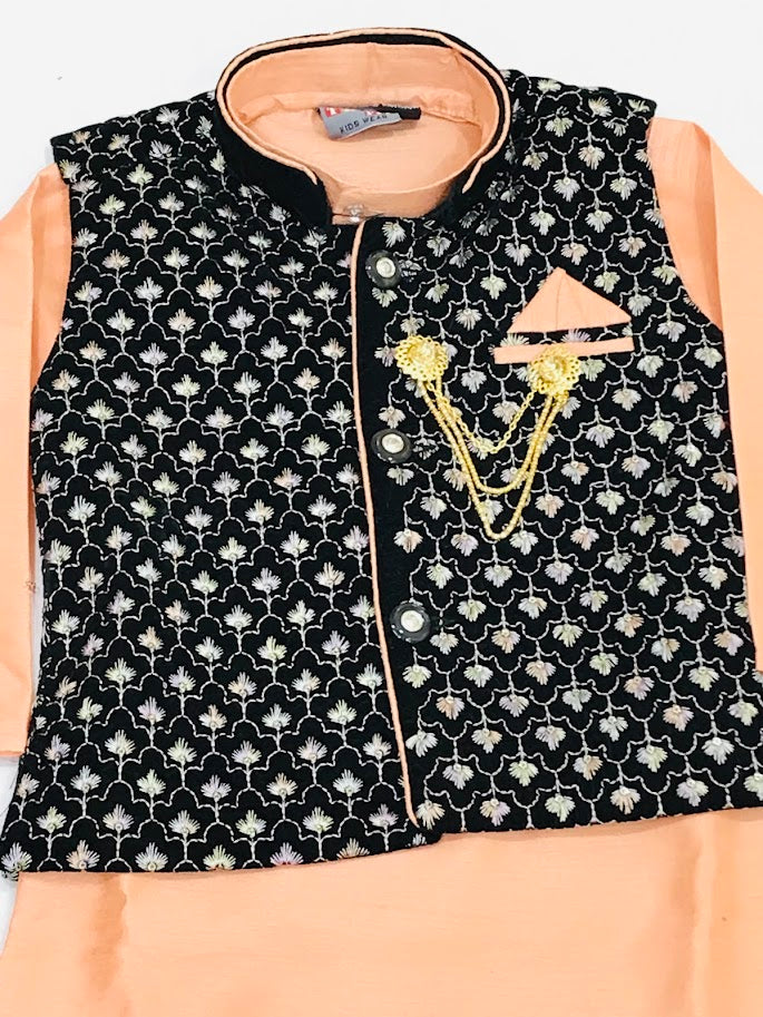 Full Embroidery Design Jacket With Brooch Pin In Mesa