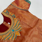 Orange And Green Color Art Silk Langa Set In Yuma