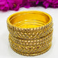 Amazing Party Wear Designer Bangles Set With Gold Stones For Women