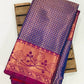 Floral Designed Soft Silk Saree With Pink Border In Yuma