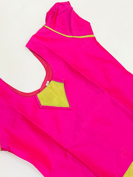 Pink And Green Color Langa Set In Arizona
