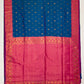 Blue Color Gold Zari Work With Pink Color Pallu In Yuma