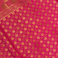Blue Color Saree Gold Zari Work With Pink Pallu In Chandler