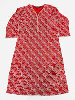 Amazing Red Colored Floral Designed Kurti For Women