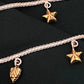 925 Antique Silver Women Star Anklet - 10.5 Inches In Mesa