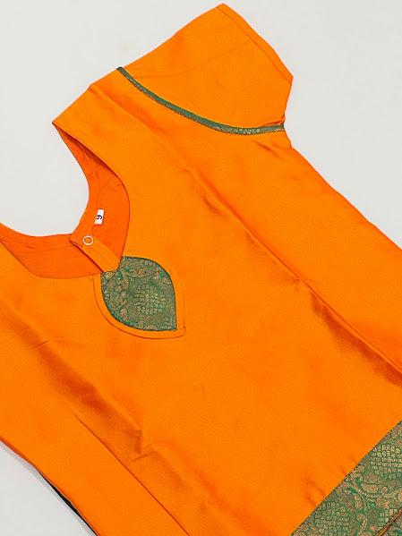Orange Color Langa Set In Douglas