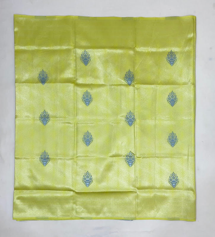 Lime Yellow Color Art Silk Saree In Mesa