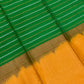 Green Color Soft Silk Saree With Contrast Rich Pallu In Mesa