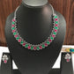 Appealing Multicolor Stone Studded Oval Shaped Designer Oxidized Necklace Set in USA