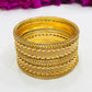 Elegant Gold Color Metal Bangles Set For Women