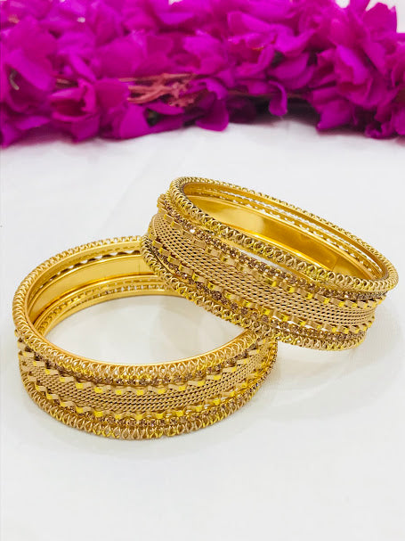 Gold Color Metal Bangles Set In Chandler