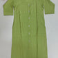 Appealing Green Color Cotton With Self Design Kurti For Girls