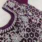 Wine Color Choli Set With Mirror Work In Mesa