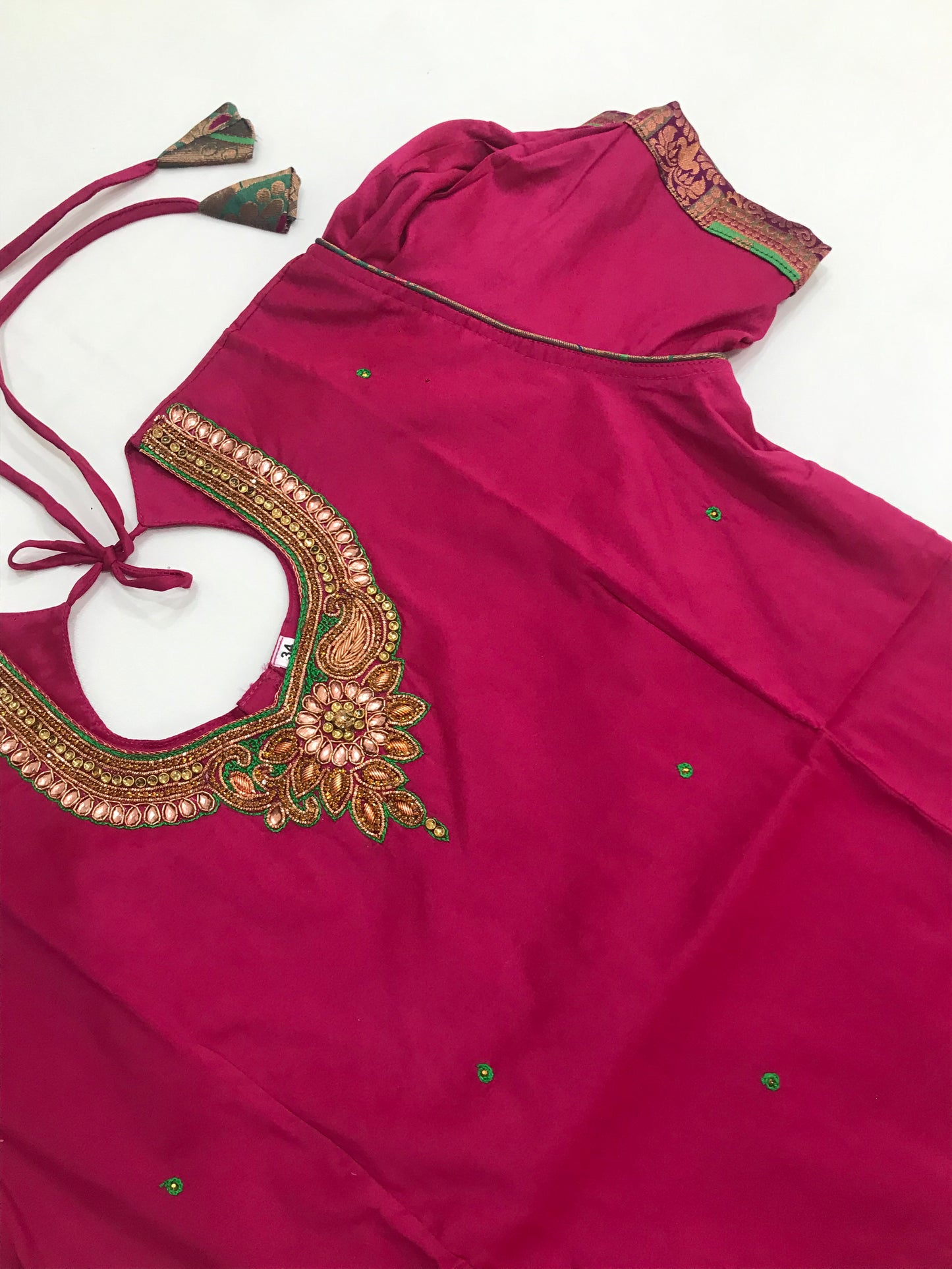 Pink And Purple Colored Art Silk Langa Sets In Mesa