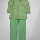 Alluring Pista Green Colored Silk Cotton Kurta With Pajama Pant For Boys