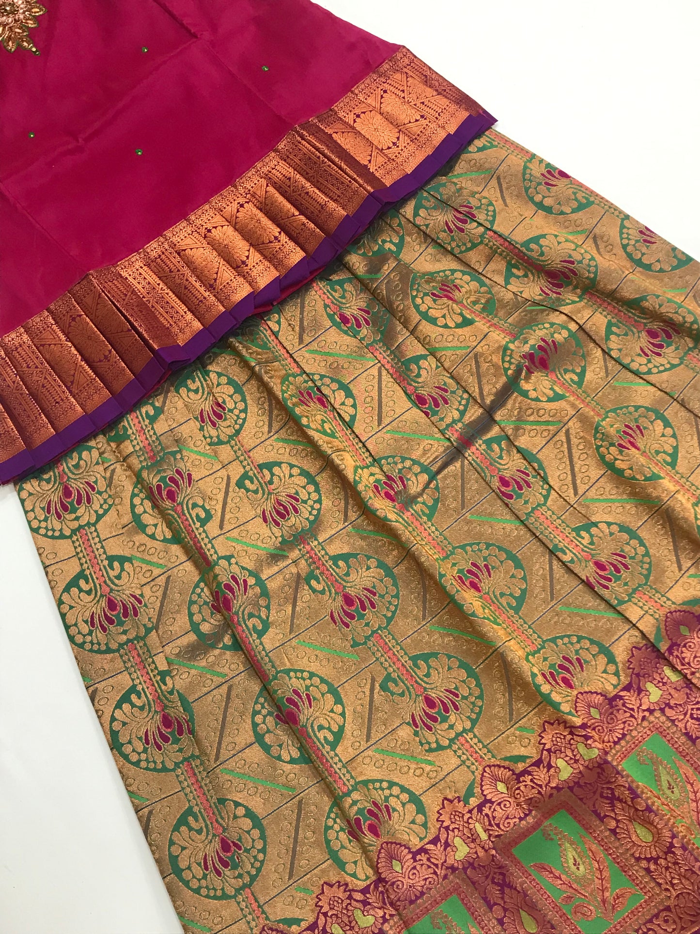 Pink And Purple Colored Art Silk Langa Sets In Suncity