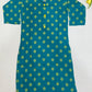Attractive Rama Green Color Rayon With Printed Work Kurti For Girls
