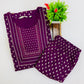 Attractive Purple Color Cotton Kurti Suits In Suncity