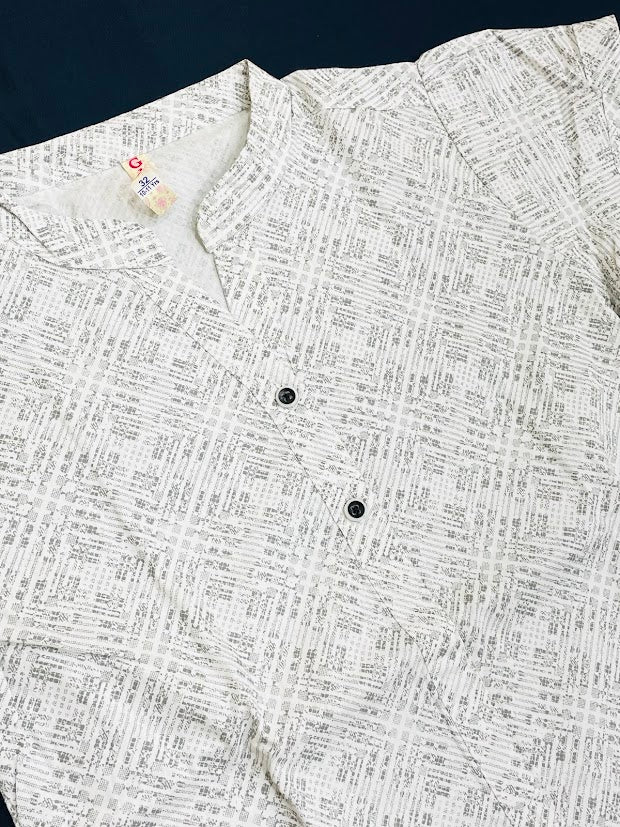 White Color Cotton With Printed Work Kurti For Girls In Mesa