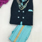 Blue Colored Sherwani Jacket With Pearl Mala In Phoenix