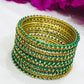 Beauteous Teal Green Color Metal Bangles In Peoria