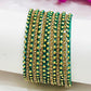 Teal Green Color Metal Bangles Set For Girls In USA