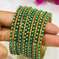 Beauteous Teal Green Color Metal Bangles Set For Girls Near Me