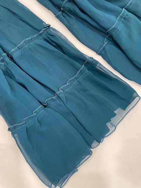 Teal Green Color Sharara Suits In Yuma