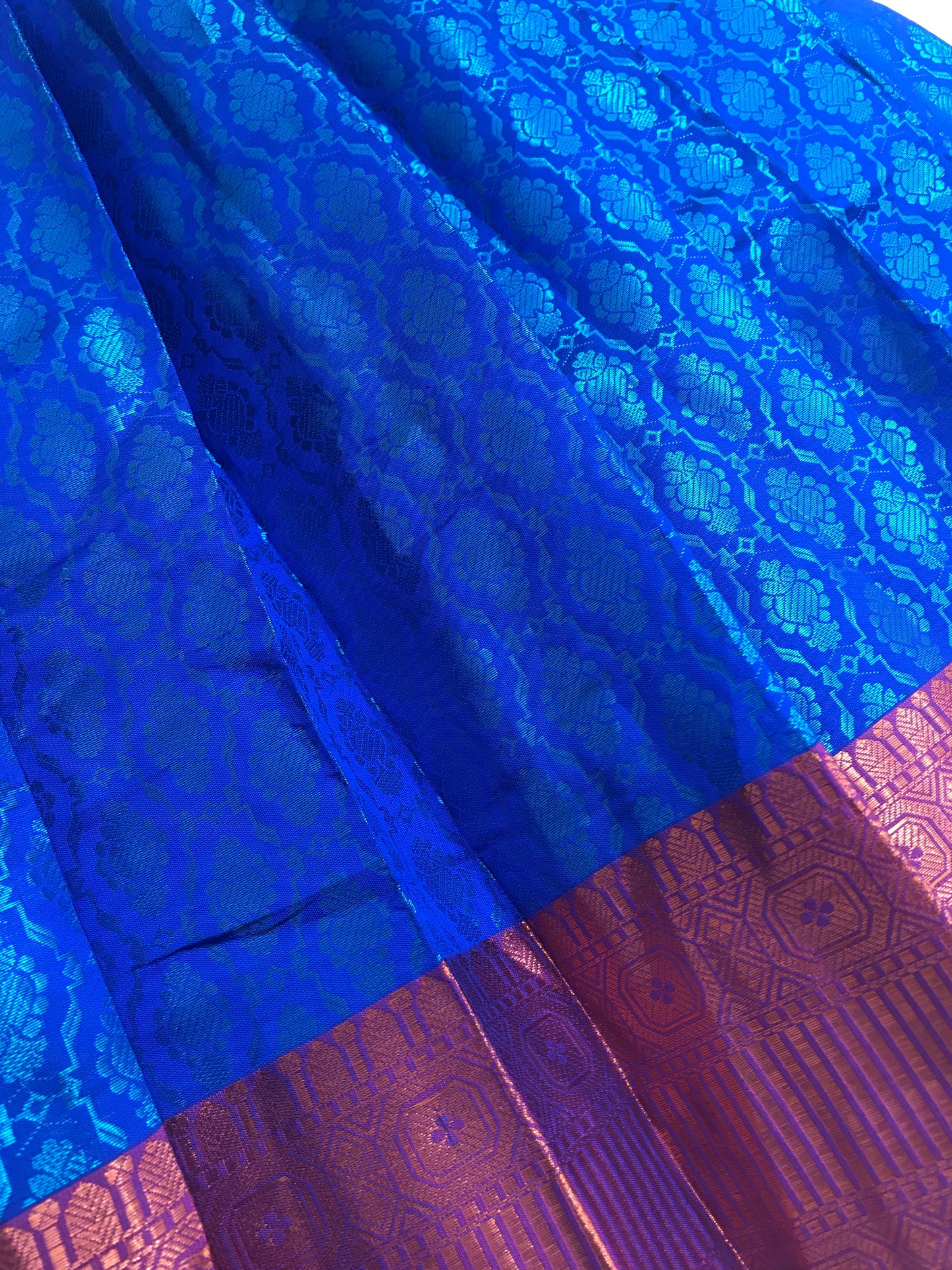Beige And Blue Color With Pink Zari Work Art Silk Langa Sets In Suncity