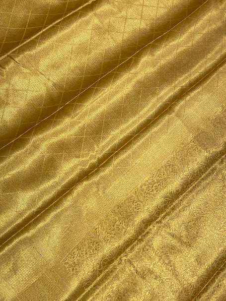 Beautiful Gold Color With Zari Work Saree In Tempe
