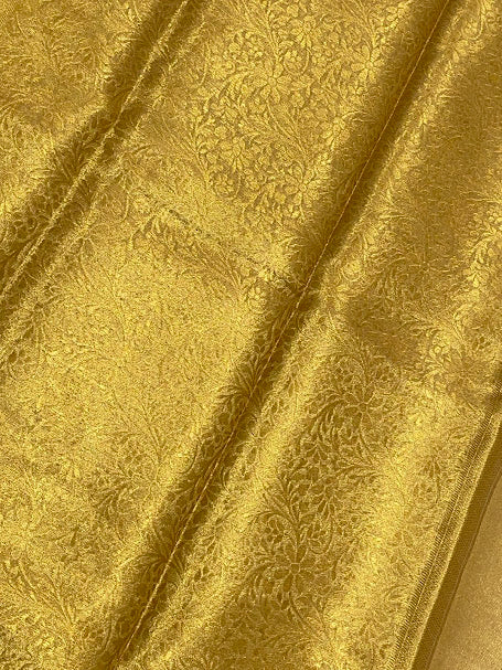 Beautiful Gold Color With Self Designed Saree In Chandler