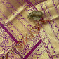 Purple Color Art Silk Shawl With Golden Zari Work (Ponnadai) In Mesa