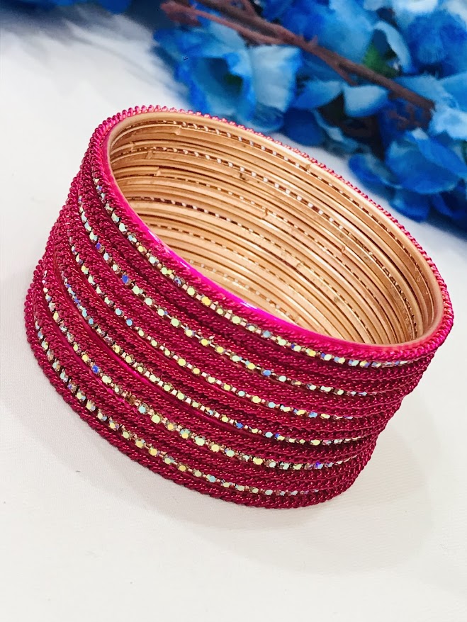 Attractive Party Wear Pink Color Bangles In USA