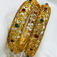 Antique Gold Bangle Set With Multicolor Stones Near Me