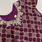 Maroon Color Palazzo Suits With Sequins Work In Douglas