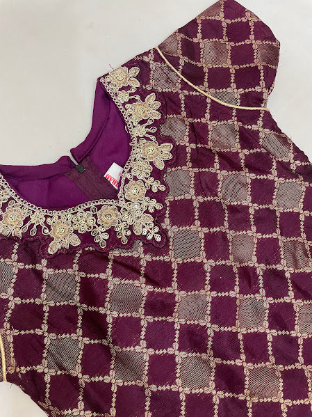 Maroon Color Palazzo Suits With Sequins Work In Douglas