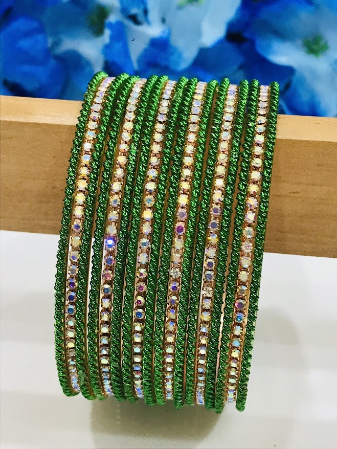 Appealing Green Colored Metal Bangles In Tempe