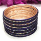 Beautiful Dark Blue Colored Traditional Wear Bangles For Women