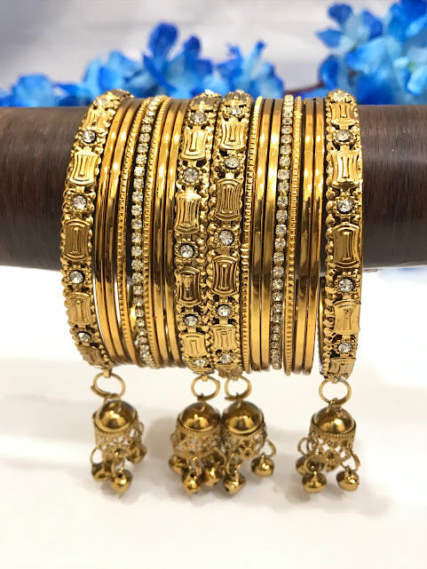  Gold Color Metal Bangles In USA