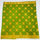 Fabulous Light Green Color Designer Georgette Saree With Flower Motifs And Contrast Rich Pallu