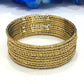 Pretty Gold Colored Traditional Wear Metal Bangles For Women