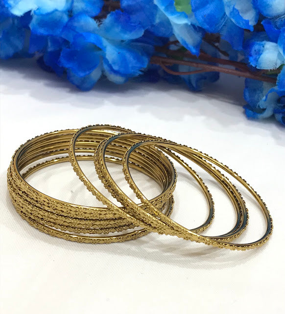 Pretty Gold Colored Traditional Wear Metal Bangles In Arizona