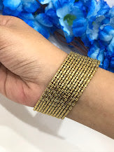 Pretty Gold Colored Traditional Wear Metal Bangles In Mesa