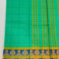 Dazzling Green Color Checked Pure Cotton Saree With Woven Border In USA