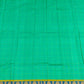 Dazzling Green Color Checked Pure Cotton Saree With Woven Border In USA