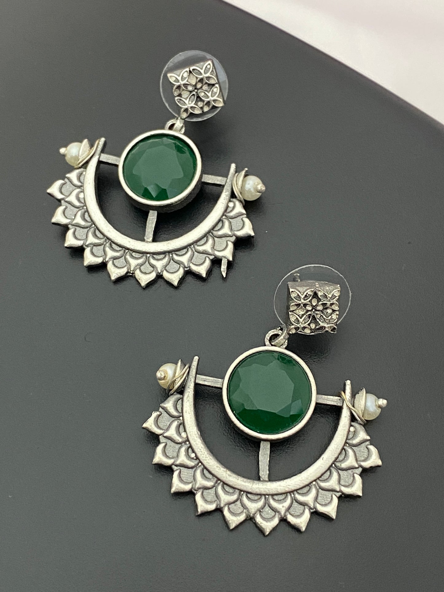 Gorgeous Green Colored Stone Earrings Near Me