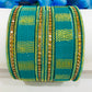 Teal Green Color Spiral Designer Metal Bangles For Women Near Me