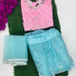 Beautiful Pink And Blue Party Wear Kids Choli Set With Mirror And Embroidery Work In Tempe