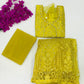 Dazzling Yellow Color Designer Net Lehenga Choli Set With Dupatta For Girls